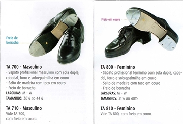Imagem de OUTLET - TA800 - Sapato Sapateado freio borracha - 36 (4½) - M - Preto - Só Dança-