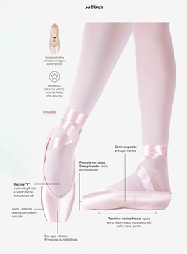 Imagem de SD42 - Sapatilha ponta Toshiezinha iniciantes - Só Dança - ENCOMENDA