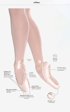 Imagem de OUTLET SD09 Ponta Claudia 37½ (4½) - Salmon Claro - FRD - Só Dança