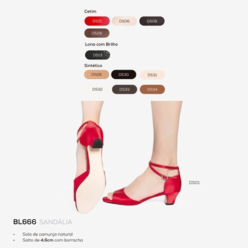 Imagem de BL-666 - Sandália para Dança de Salão 4.5 cm - Só Dança