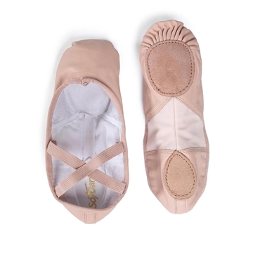 Imagem de OUTLET - F43 - Sapatilha em Couro Stretch - 36½|37 (4) C - Rosa Claro - Só Dança