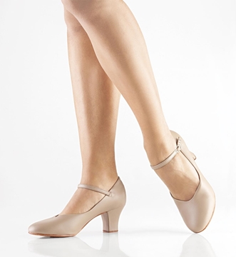 Imagem de OUTLET - CH52 - Sapato Napa Sintética - Salto 5 cm - 35 - Bege  - Só Dança
